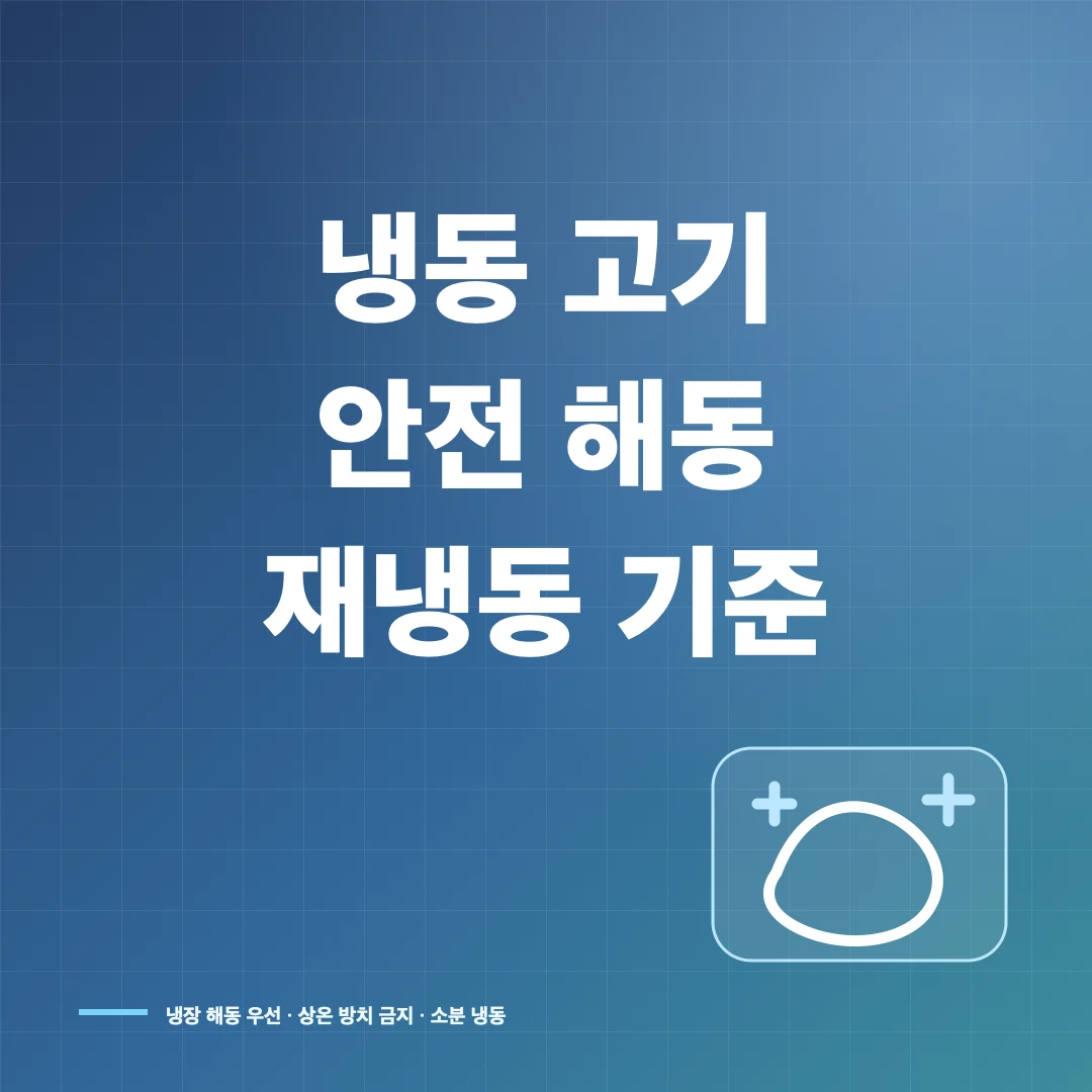 냉동 고기 안전하게 해동하는 방법과 재냉동 기준 썸네일