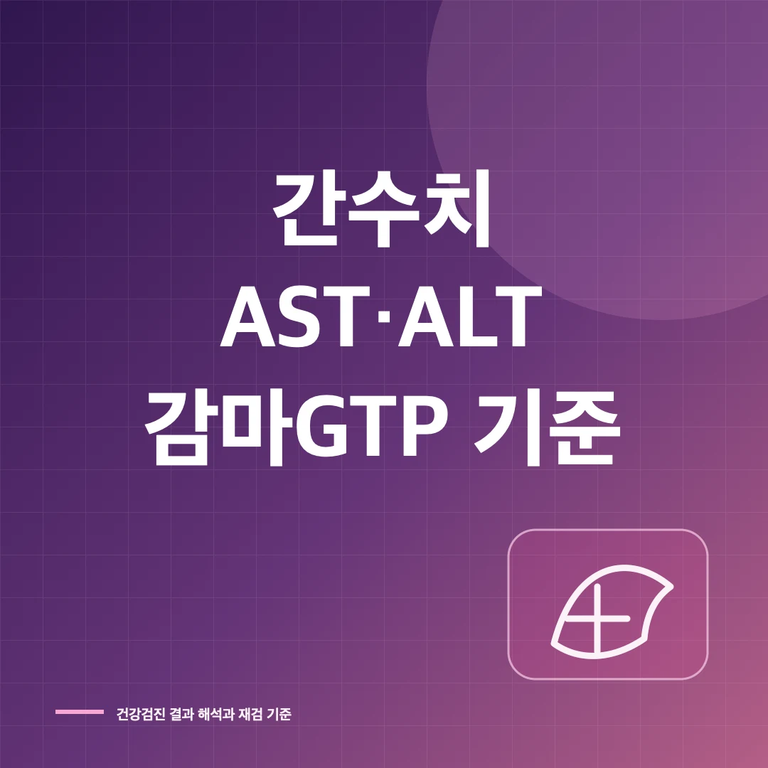 간수치 AST·ALT·감마GTP 정상범위와 높은 이유 썸네일
