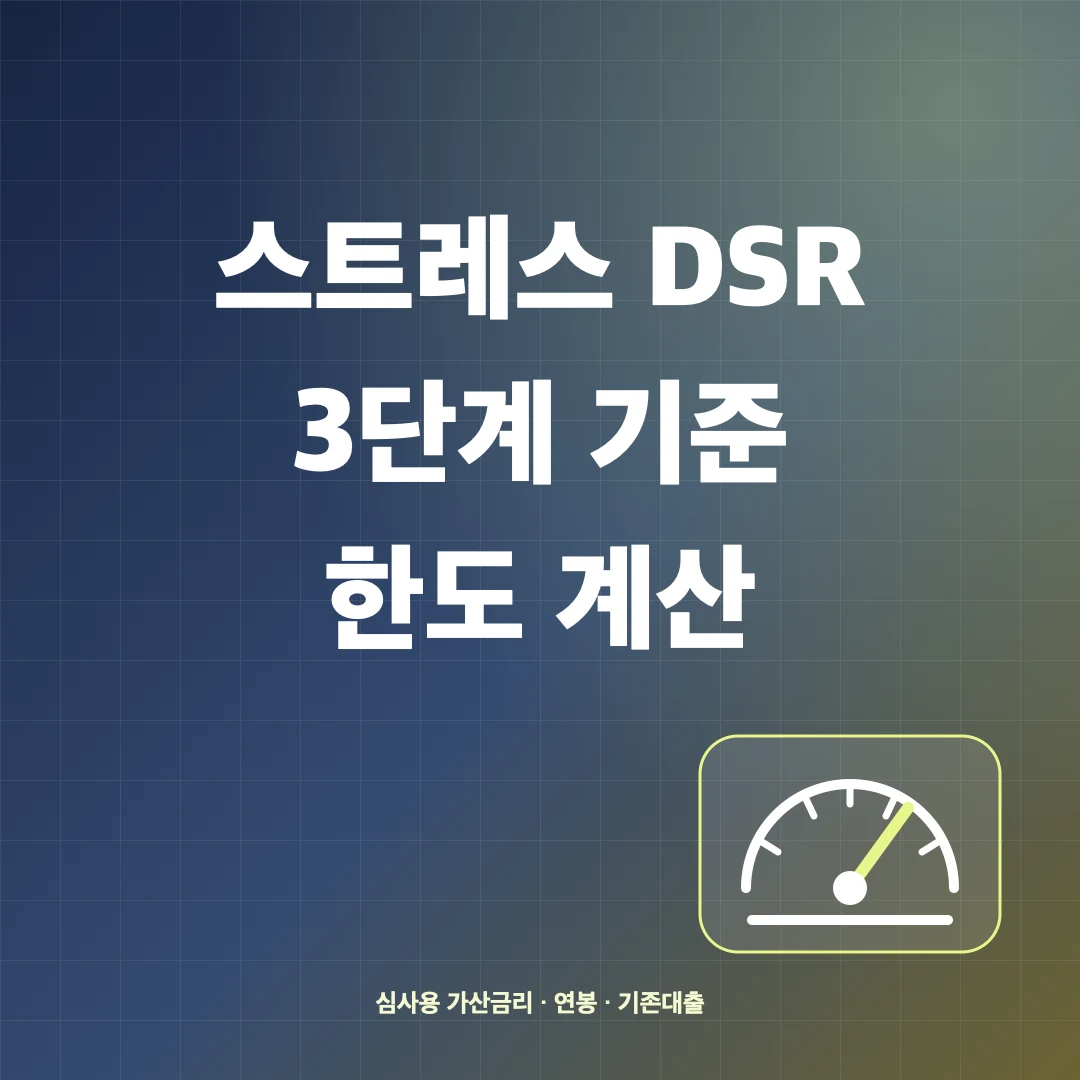 스트레스 DSR 뜻·3단계 기준과 대출한도 계산 방법 썸네일