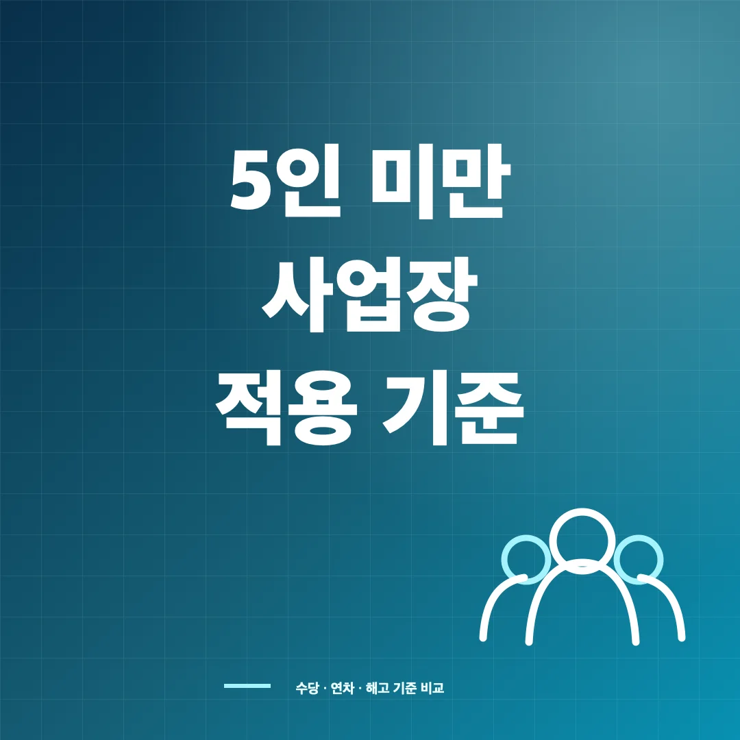 5인 미만 사업장 근로기준법 적용, 수당·연차·해고 비교 썸네일