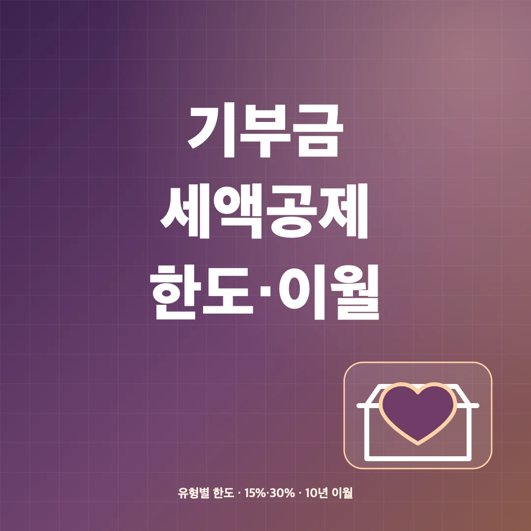 연말정산 기부금 세액공제 한도·공제율과 이월공제 방법 썸네일